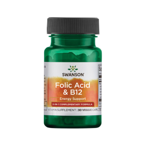 SWANSON FOLIC ACID & B12 CPS A30