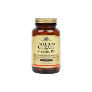 SOLGAR CALCIUM CITRATE + VITAMIN D TBL A60