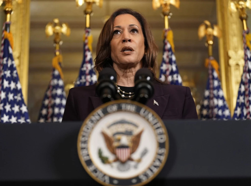 Kamala Harris dënoi demonstruesit për mbështetjen e Hamasit dhe djegien e flamurit të SHBA